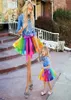Girls Tutu kjolar prinsessan balett kjol barn designer kläder baby regnbåge mini kjolar scen dane slitage pettiskirts bälte dance ski9715052