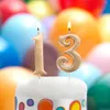 Festliga leveranser tårta dekorera champagne nummer 0-9 Grattis på födelsedagsljus topper dekor parti diy souvenir