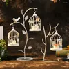 Partes de velas Estilo marroquí El candelabro Candleholder Vintage Té de té Lighter Hollow Bird Cage Decoración de la boda Candlestick Regalos