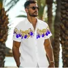 Chemises décontractées pour hommes Vacon Hawaii 3D chemise imprimée boutonnière à manches courtes Summer plage quotidienne Wear Xs-5xl Fast