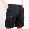 Men's Shorts High Quality Brand Coat Black Cargo Casual Knee Cotton Length Short Male Men Navy Blue No Elasticity