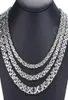 Chains 7911mm Stainless Steel Necklace For Men Women Flat Byzantine Link Chain Fashion Jewelry Gifts LKNN144824646