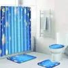 Mattes de bain Zeegle Shower Curtain Ensemble avec tapis de toilet