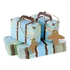 Enveloppe cadeau 5 / 10pcs créative mini valise de bonbons emballages emballages Carton Chocolate Wedding with Card Event Party Supplies