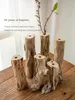 Vases Solid Wood Dried Flower Vase Decoration Tea Room Dining Table Arrangement Mini Ornament Furnishing