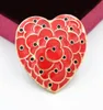 Coeur rouge jolie épingles de fleurs broche Broche du jour du Memorial Royal British Legion Flower Pins Badge 1731 T26064228