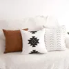 Cuscino geometriche linee in bianco e nero semplici cuscino di moda 45x45cm per soggiorno divano automobilistico arredamento per la casa nordica