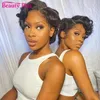 Pixie Cut Bob Wig 13x4 Lace Frontal For Black Women Wigs Natural Colored Human Hair Short Daily Use