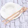 Spoons 2 PCS Long Handle Mixing Wooden Stirring Coffee Japanese Korean Style Bubble Tea Honey