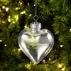 Decorative Figurines 16 Pcs Christmas Balls Transparent Plastic Decoration Pendant Hollow Pet Tree Ornaments Clear Fillable The