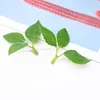 Decorative Flowers 50/100pcs 3 Fork Rose Leaves Vases For Home Decor Accessories Fake Scrapbooking Diy Wedding Gifts Artificial Plants