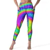 Активные брюки цветочные хиппи -леггинсы современный дизайн толкать йогу новинка эластичное леггинг женский спортзал спорт