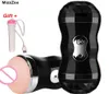 Mizzzee Dual Channel Masturbator for Man Fake Pocket Pocket Artificial Vreal Pussy Vibrator Sex Toys for Men Masturbator Blowjob Y2100561