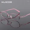 Lunettes de soleil Frames Mjiedr Eyeglasse en alliage pour femmes élégants verres à cadre complet en métal Ultra Light Presbyopie Myopie Prescription Eyewear