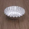 Formy do pieczenia 10pcs jajka tartę pleśni Portugalskie chryzantema Kalabash Calabash okrągłe ciasto aluminium gęstwa koronkowa wieża