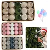 Decoração de festa 15pcs/caixa de veludo bolas de natal