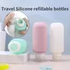 Bouteilles de rangement 200 ml de bouteille divisée en silicone voyage protable pour le shampooing de douche rechargeable récipient vide rechargeable