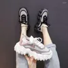 Freizeitschuhe Frauen Chunky Sneakers Women High Platform White Sport 2024 Spring Vulcanized Tennis weiblich Korb Femme