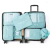 Storage Bags 7/8/9pcs Set Travel Organizer Suitcase Packing Cases Portable Luggage Clothes Shoe Tidy Pouch