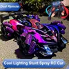 Dual Fernbedienung Drift RC Car LED Light Music 2.4g Handschuhe Gesten -Funkregelspray Stunt Car 4WD Elektrokinder Spielzeug 240412