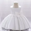 Girl Dresses Summer Dress Dress Bow Princess 1 ° compleanno Battesimo per bambini per bambini Born Borning Wedding Girls Cloods