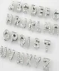 Whole 10mm 130pcslot AZ full rhinestones Slide letters DIY Alphabet Charm Accessories fit for 10mm pet collar keychains8879238