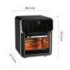 Fryers 12L Большой емкость Smart Electronic Digital Visual Deep Fryer без масла 1350W Многофункциональная часть с сенсорным экраном Fryer