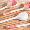 Spoons Strawberry Ceramic Soup Spoon Cute Korean Ice Cream Hand Painted Coffee Dessert Long Handle Kitchen Accessories Tiny