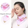 Écharpes de mode Fashion Maigne Boucle Neckerchief Floral Print Square Skinny Skinny Band Band Collier de sac de bracelet Hands Accessor