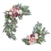 Dekorative Blumen 2pcs Arch Blume String Power Hintergrunddekoration Blumensträuße DIY -Ornamente Hochzeit Willkommensfeier