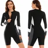 Women's Swimwear One Piece Swimsuit Women Sport Monokinis Rash Guards Surfing Suit 2024 Anthletic Front Zipper Guard Conservative