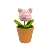 Flores decorativas Pig Crochet Flor Flor esbugalhado Apresentar plantas artificiais buquê Caseiro DIY DIY DIA DO DIA