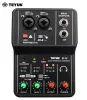 Pinnar Teyun Q12 Professional Audio Sound Mixer med Monitor Electric Guitar Live Broadcast Inspelning för studiosång dator PC