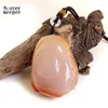 Pendant Necklaces Real Natural Agate Hand Carved Fish With Long Necklace Crystal Original Skin Ore Animal Figurine Crafts Decor Gift BE196