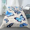 Bedding Sets 3D Butterfly Pattern Printed Quilt Cover Set For Bedroom Duvet Comforter Home Bed Decor US/AU/EU Single Twin Size