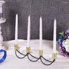 Świece stojaki dekoracyjne ślubne stoliki Candelabra Gold Candel Decor Home Decor Nordic Wotive Champignon Moro Baul