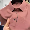 Marka Yaz Baskı Polo Gömlek Erkekler Business Casual Moda Katı Nefes Alabilir İş Kısa Kollu T-Shirts Camisas de Hombre 240412