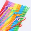 Disposable Cups Straws 100Pcs Flexible Extra Long Plastic Drink For Children Large Tubes Bar Tea Drinking Cocktail Straw