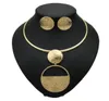 Punk GoldColor Geometric Metal Fashion Set di gioielli per donne Collane Calco di dollari Accessori Set di dichiarazioni 7436513