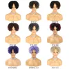 ベルショードレッドロックヘアトッパークリップ編み半分ウィッグロック編組編み描かれたウィッグソフトショートウィッグドレッド男性女性240412