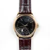 2024 Tow Caffice Mens Watch 3180 Автоматические механические часы 39 мм автоматические платиновые автоматические движения 18K розовое золото крокодило