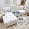 Stoelbedekkingen sneeuwvlokken print bank stoel kussen elastische anti-slip bank deksel stofbestendig wasbare slipcover protector home decor