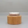 Garrafas de armazenamento 30g 30ml 10pcs/lote de alto grau de bambu de bambu de alta qualidade jarra de vidro diy vidro recipiente cosmético