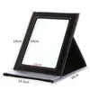 Kitchen Storage Folding Travel Mirror PU Leather Table Top/Stand Makeup Portable