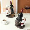 Decorative Plates Resin Vertical Chef Wine Rack Dining-Table Bar Living Room Decorations Bottle Holder Nordic Household Goods Accessories