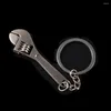 Keychains Adjustable Wrench Metal Car Key Ring For Men Universal Simulation Spanner Chain Keyfob Mini Tools Jewelry Gift