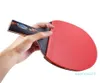 WholeLong Handle Shakehand Grip Table Tennis Racket Ping Pong Paddle Pimples In rubber Ping Pong Racket With Racket Pouch4150735
