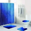 Mattes de bain Zeegle Shower Curtain Ensemble avec tapis de toilet