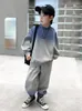 Vêtements Ensembles de style coréen Spring Automne Automne Kids Clothes Boy pour enfants Ensemble de manches longues Sweat-shirt Sweat-shirt Pantalons pour adolescents