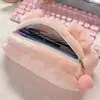 Plysch rosa färg piggy blyertsfodral kreativ koreansk mode studentväska hög kapacitet stationer för lagring av klippbok